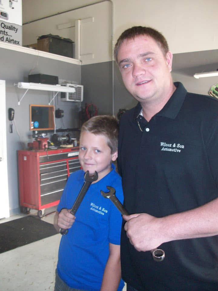 Brandee and Brandon in the early days of the shop
